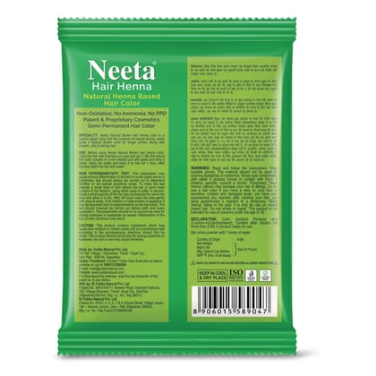 Neeta Hair Henna Powder Hair Color with 5 Herbs Natural Brown 25gm Pack of 8, Ammonia Free Hair Colour for Women & Men Neeta Hair Henna Powder Hair Color with 5 Herbs Natural Brown 25gm Pack of 8, Ammonia Free Hair Colour for Women & Men
