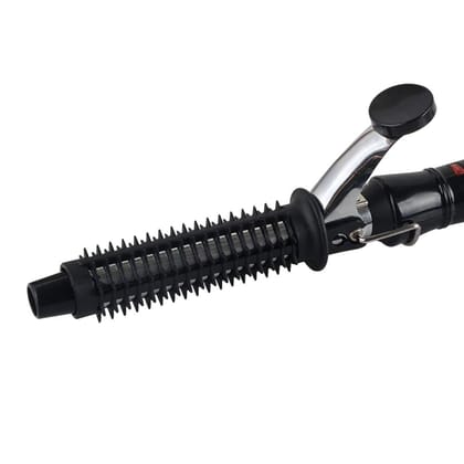 BALTRA Viviana Hair Curler with Brush Attachment (19mm) Aluminium Plates Hair Curler for Long Lasting Bouncy Curls, Fast Heat Up, 2 Heat Settings, Salon Brush for Better Result, Black