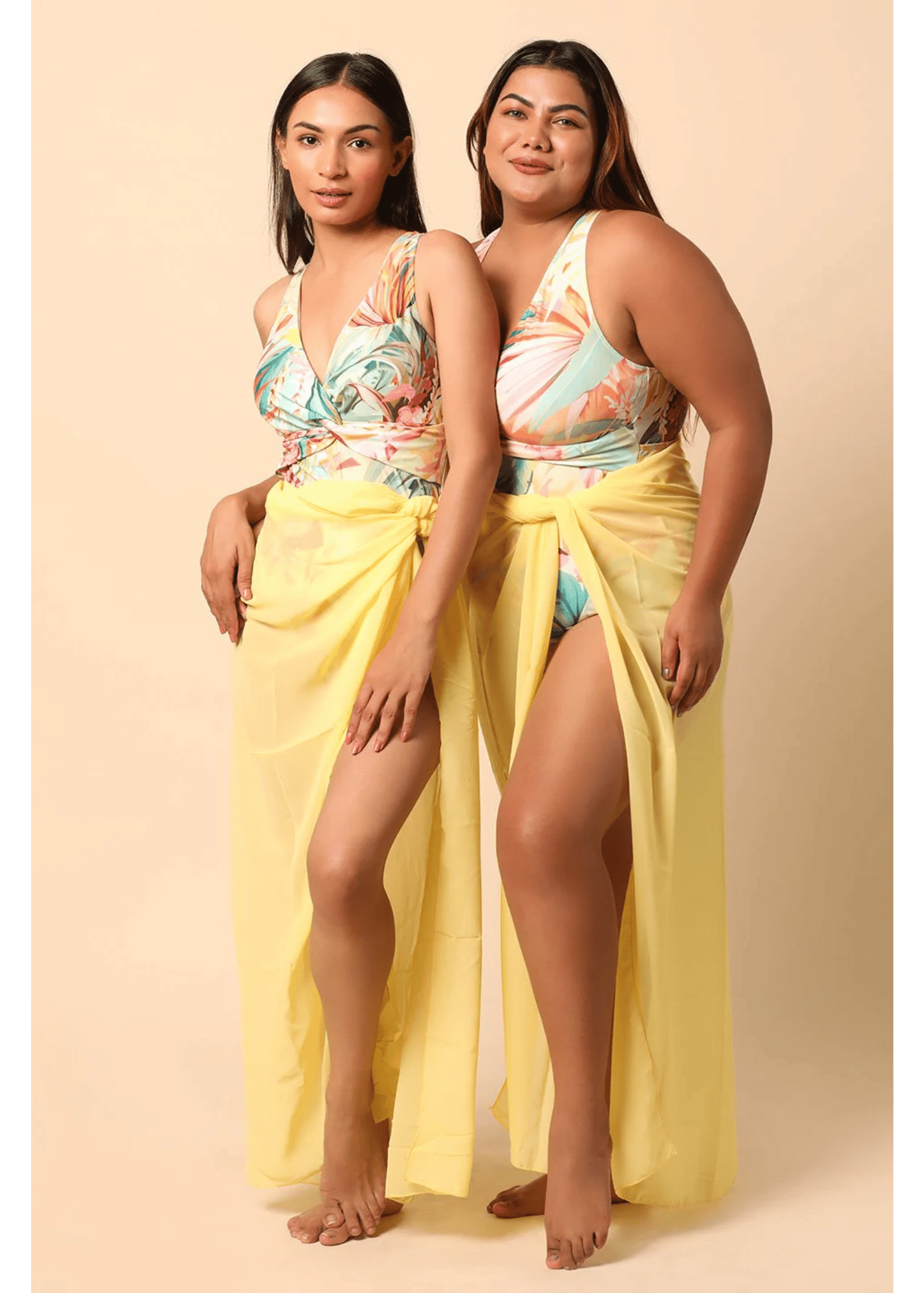 Monokini with yellow sarong Yellow S