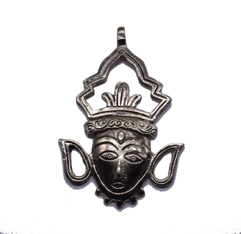 Dhokra/Dokra Style Silver Pendant Big Size  , Silver , DOKP-017-Per Pcs / 11 CM