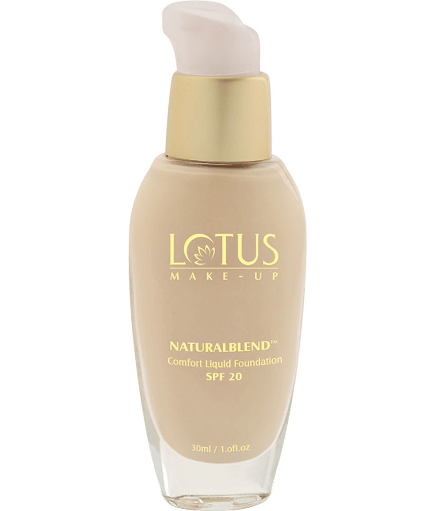 Lotus Make,Up Naturalblend Comfort Liquid Foundation Spf,20 Soft Cameo 330 ,Oily \Dry 30ml