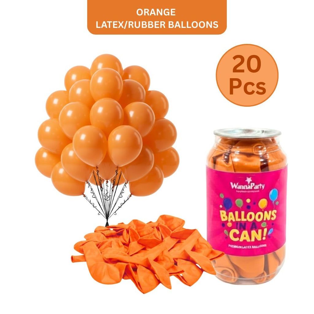 Orange Latex Balloons 10" - 20PC - Party and Festive Needs | Buy online on ZillyBuy