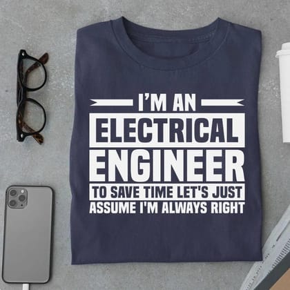 Electrical Engineer Let's Assume I'm Always Right-Navy Blue / S