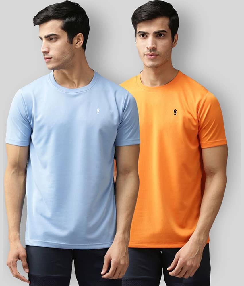 EPPE - Multicolor Polyester Regular Fit Men's Sports T-Shirt ( Pack of 2 )