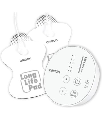 Omron HV F013 Corded Electric TENS Electronic Machine for Nerve Stimulator and Body Massage (White)