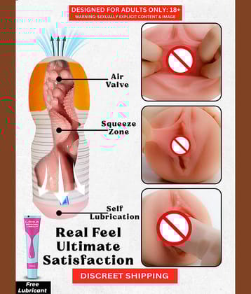 Male Masturbator Sex Toy for Men Silicone Vagina Handjob Masturbation Cup Pocket Pussy Sleeve Flashlight for Men Orgasm with Free Lube – Naughty Nights