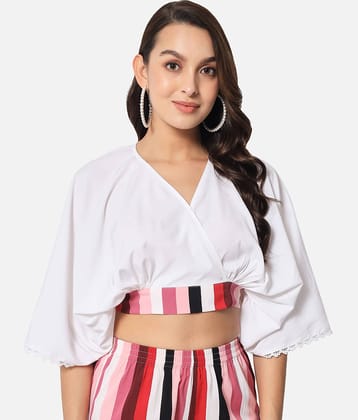 ALL WAYS YOU - White Polyester Women's Crop Top ( Pack of 1 )