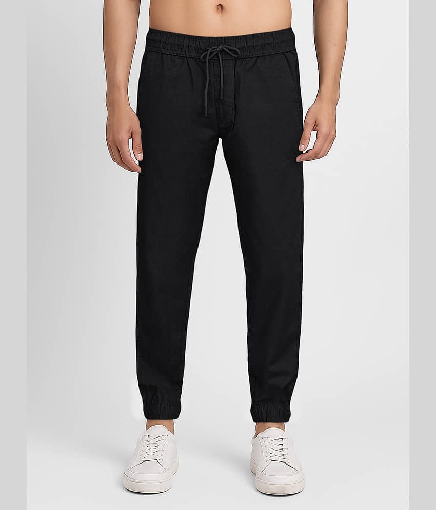 plounge Regular Men's Joggers - Black ( Pack of 1 )