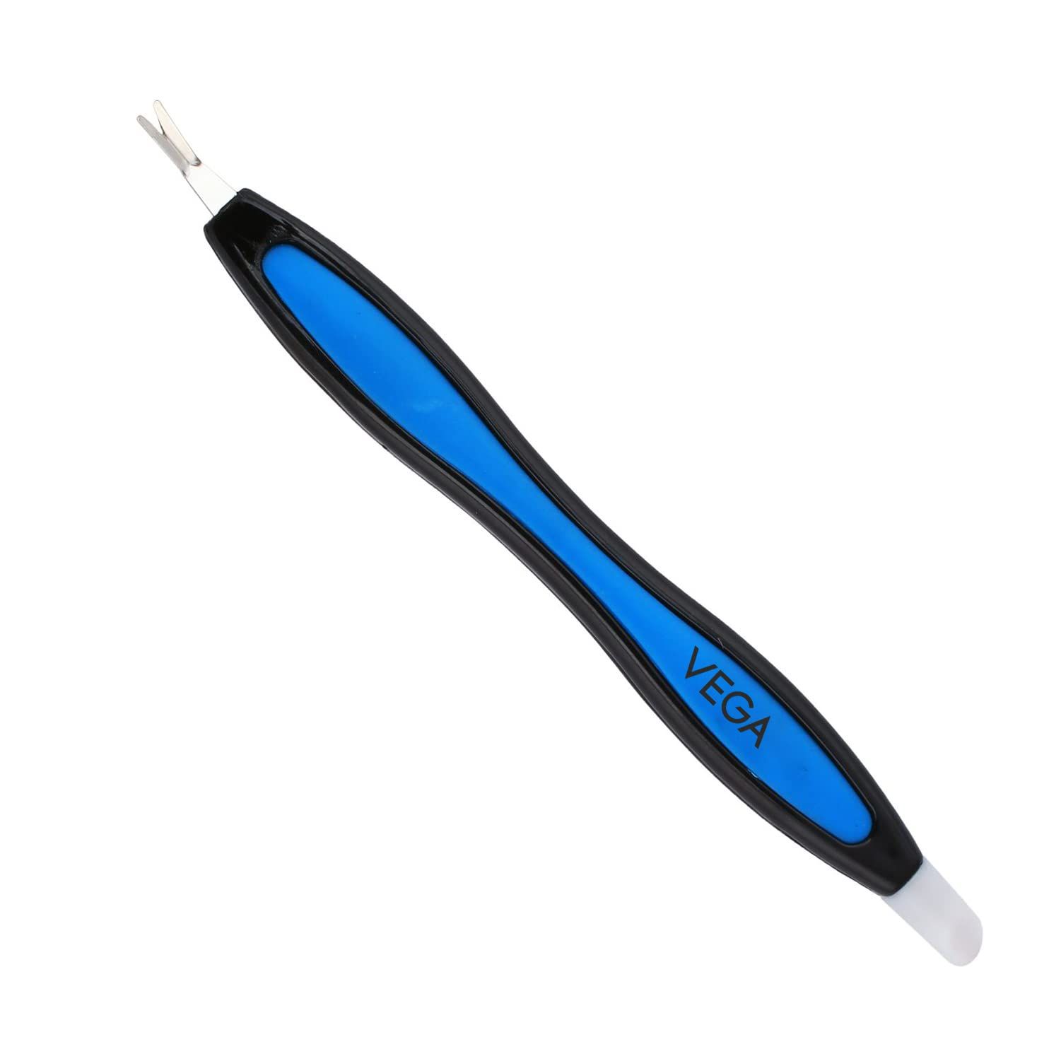 VEGA Soft Touch Cutical Trimmer And Pusher,Black / Blue, Men VEGA Soft Touch Cutical Trimmer And Pusher,Black / Blue, Men - Black / Blue / 1 Count (Pack of 1)