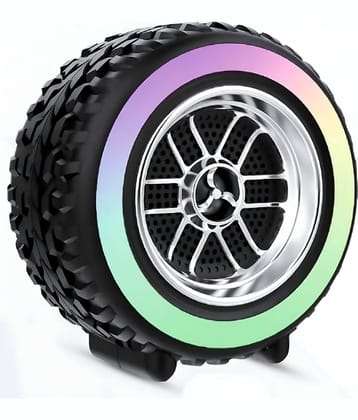 VEhop RGB TYRE 10 W Bluetooth Speaker Bluetooth V 5.1 with USB,SD card Slot,Call function Playback Time 10 hrs Black