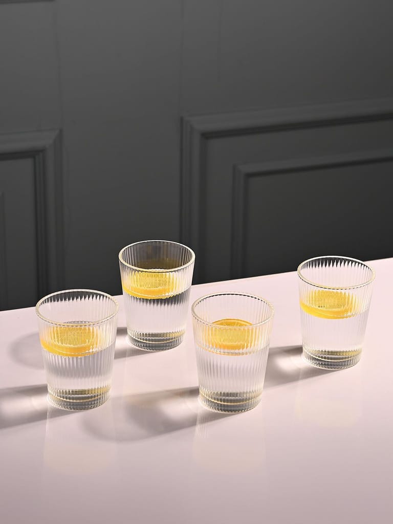 Transparent Glass Lemon Set of 5 - Refreshing Simplicity