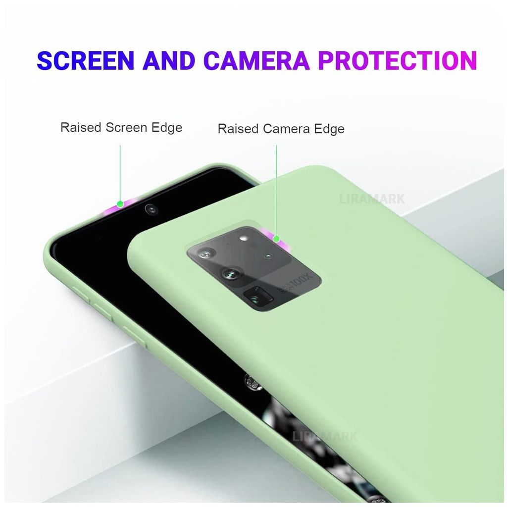 LIRAMARK Liquid Silicone Soft Back Cover Case for Samsung Galaxy S20 Ultra / S20 Ultra 5G