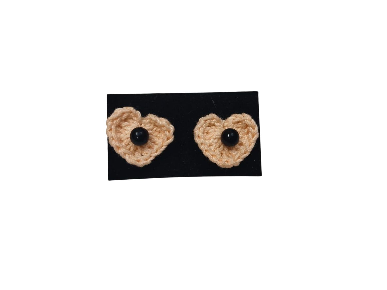 Charming Handmade Crochet Heart Earrings - Colorful & Lightweight