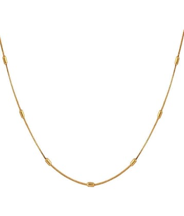 FASHION FRILL Gold Plated Chain ( Set of 1 )