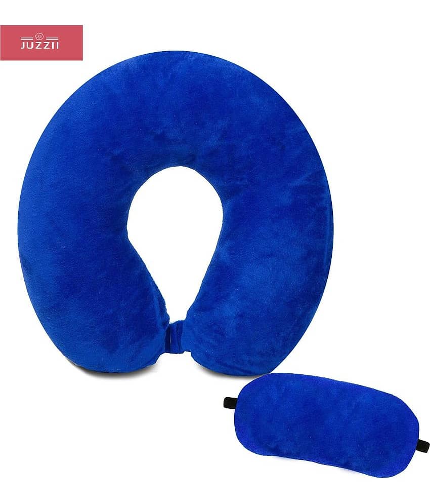 JUZZII Blue Neck Pillow,Eye Shade ( Pack of 2 )