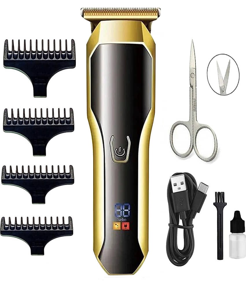 geemy LED DISPLAY Salon Multicolor Cordless Beard Trimmer With 60 minutes Runtime