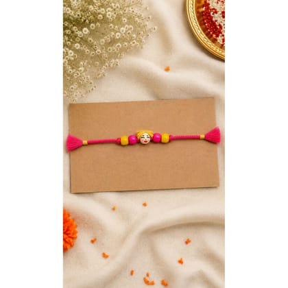 HANDCRAFTED KIDS GIRL CHARACTER BEADED RAKHI
