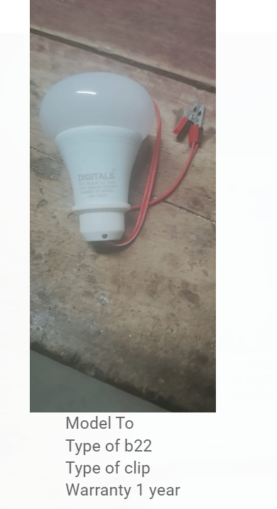 9W solar LED bulb DC 12 volt    NEW