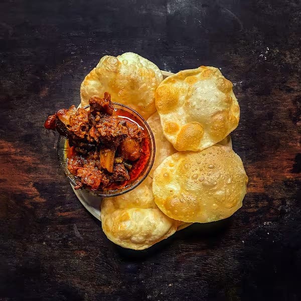 Poori Mutton Curry