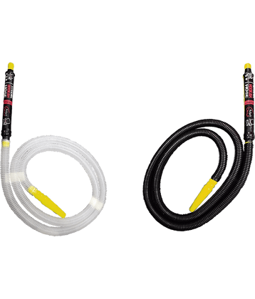 Puff Smart Plastic Black and White Hookah Hose 1 m (Pack of 2)