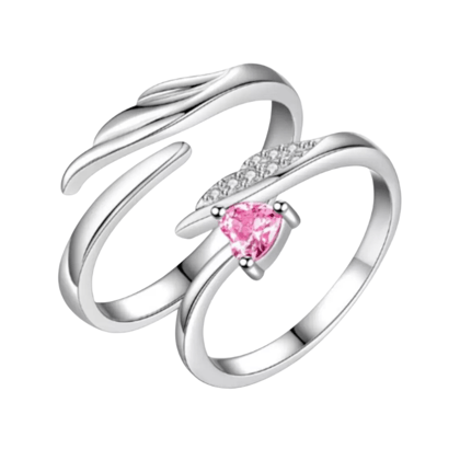 Feather Touch Wedding Engagement Ring for Men and Women Sterling Silver Sterling Silver Plated Ring-Silver