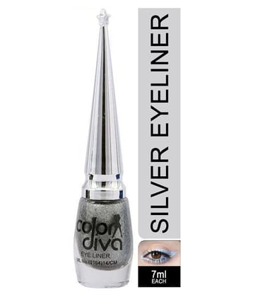 Color Diva Liquid Eyeliner Silver 7 mL