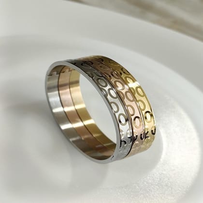 Set of Three Stainless Steel Unisex Kada- STKD 4166