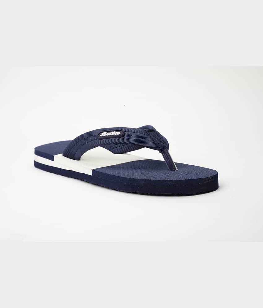 Bata Navy Men's Thong Flip Flop