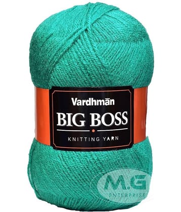 Vardhman YARN Big boss Wool Hand Knitting Yarn Soft Fingering Wool Thread Art Craft ferozi Shade no.21 800gm