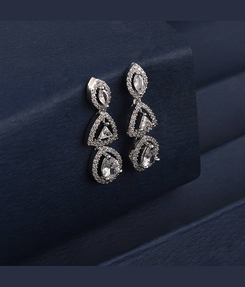 Bhagya Lakshmi Silver Jhumki Earrings ( Pack of 1 )