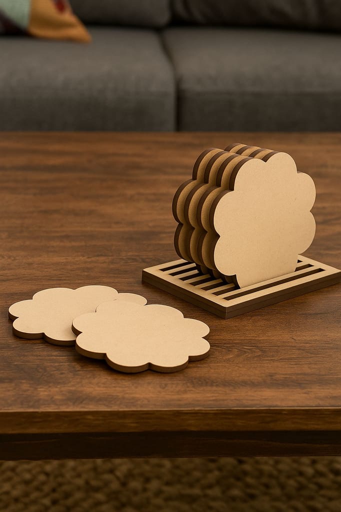 Dbeautify's DIY Flower Shape MDF Coaster Set - Flowers | Buy online on ZillyBuy