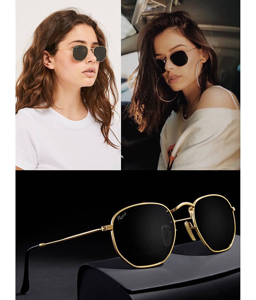 RESIST EYEWEAR Gold Square Sunglasses ( Pack of 1 )