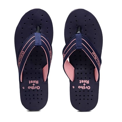 Ortho + Rest Women's Extra Soft Ortho & Doctor Slippers - L331 (Color - Blue) by Pee Aar Industries
