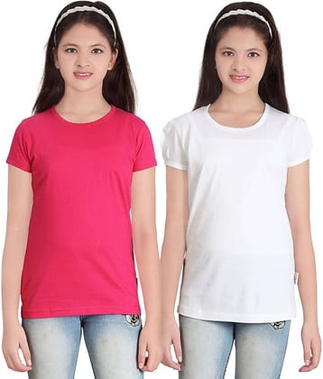 Sini Mini Pack of 2 Girls 100% Cotton T-Shirts ( Blue )