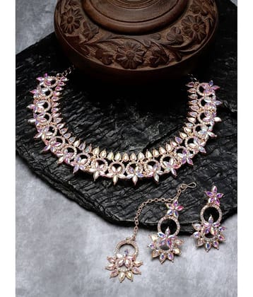 Sukkhi Rose Gold Alloy Necklace Set ( Pack of 1 )