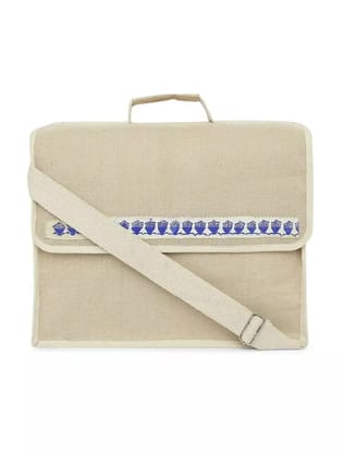 Tisser laptop bag With Warli Painted Stripe