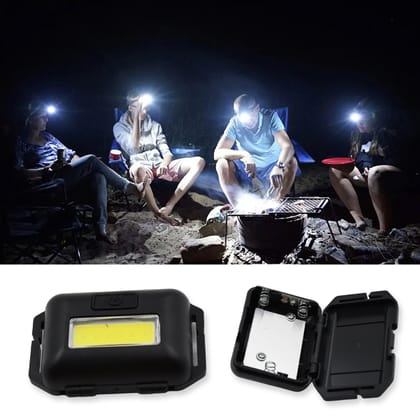 Waterproof Portable Headlamp Flashlight Lantern with Headband, Torch Lamp for Outdoor Activities - Camping, Hiking, Backpacking, Cycling, Running, Hunting - 10W COB LED (1 Pc)