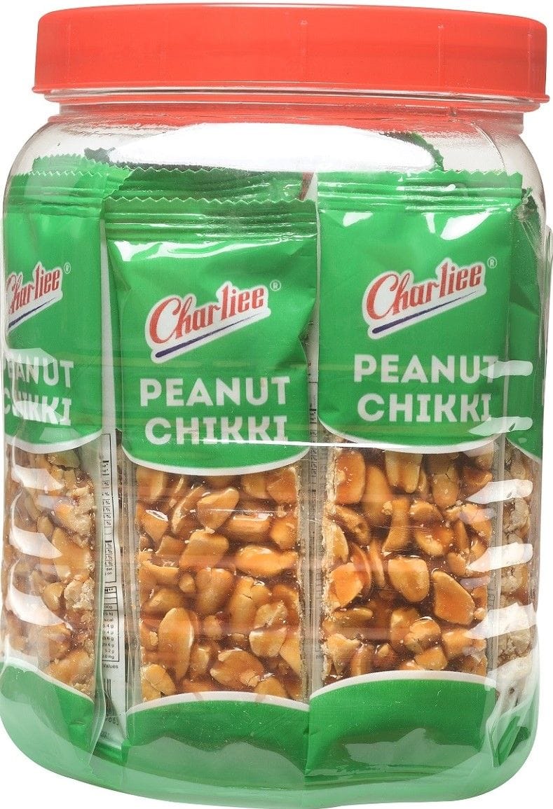 Charliee Peanut Chikki, 450 gm Jar (15 gm x 30 Units) (1391)