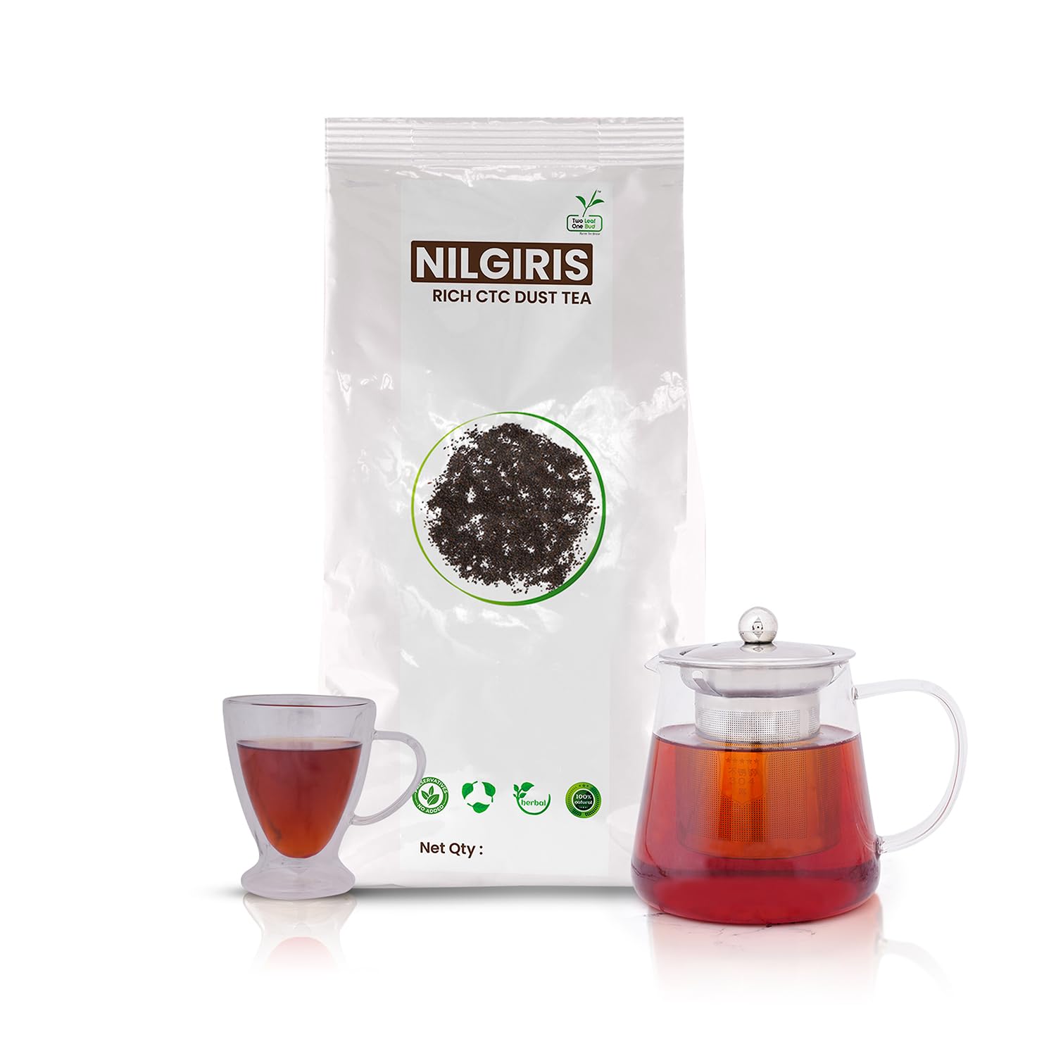 Two Dust One Bud Nilgris Rich CTC Dust Tea - Plain 1 Kg