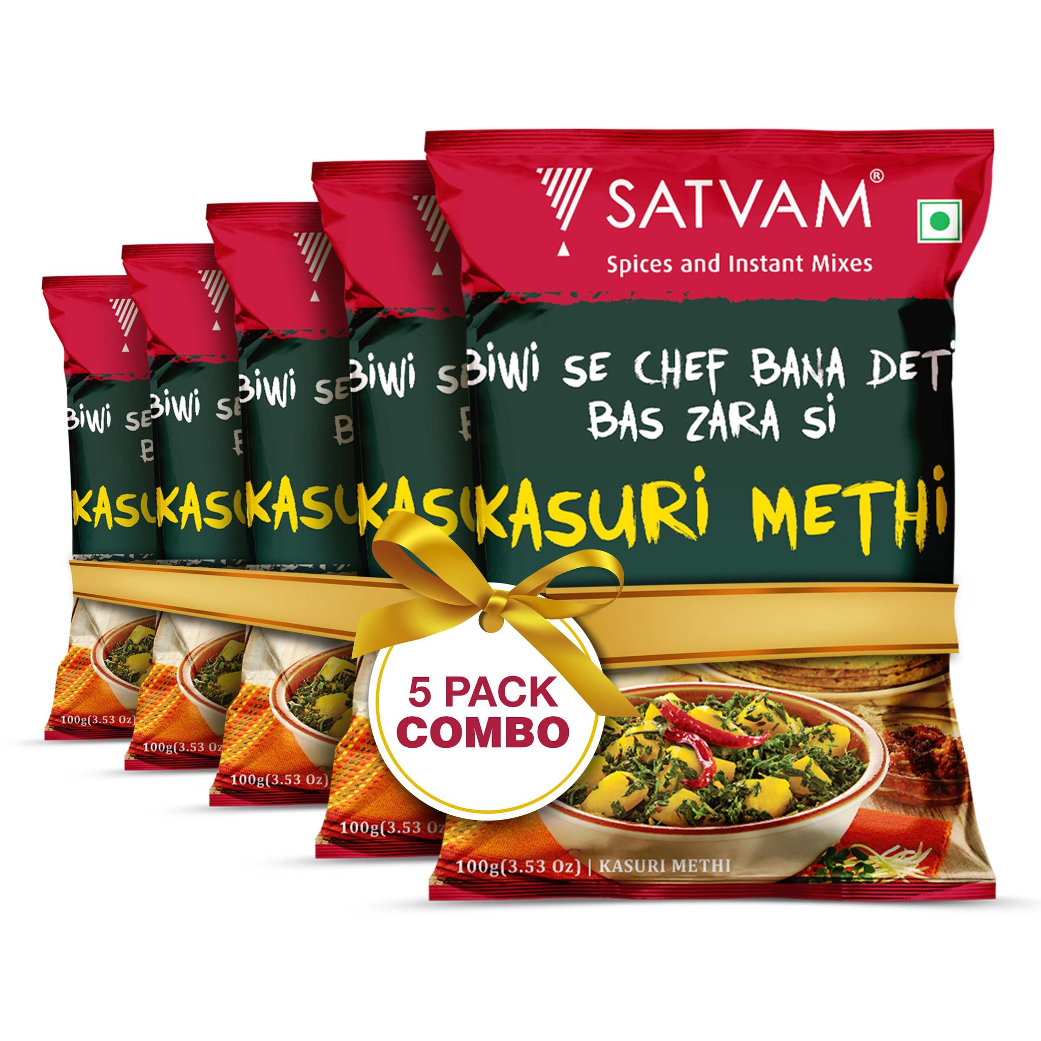 Satvam Kasuri Methi (Pack of 5)|(5*100g)