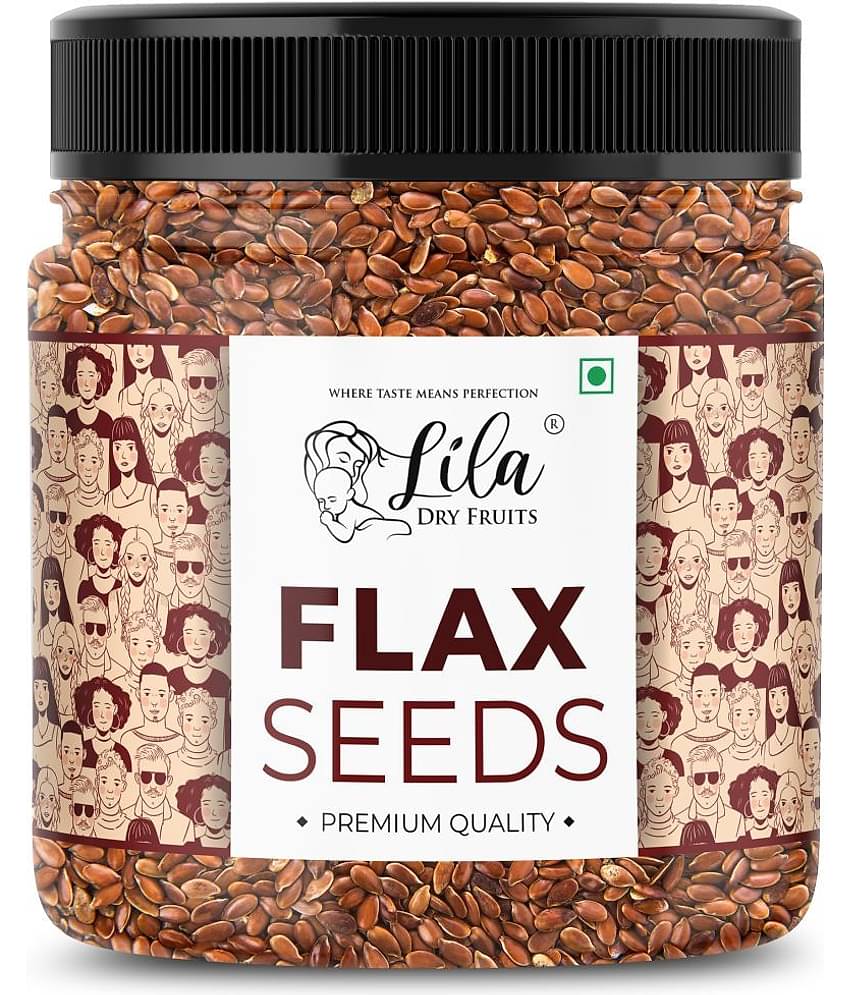 LILA DRY FRUITS Flax Seeds 500g High Fiber Raw Flax Seeds for Hair & Health