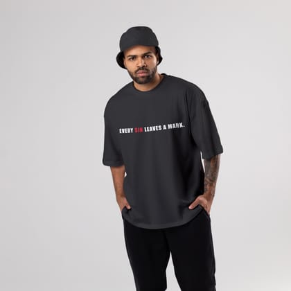 Eastern Promises Oversized T-Shirt-S / Black / 240 GSM (100% Cotton)