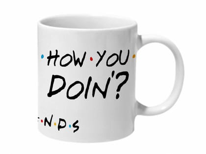 Multicolor Friends How You Doin Ceramic Mug