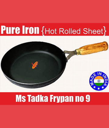 Veer Wooden Handle - Iron Fry Pan ( Pack of 1 )