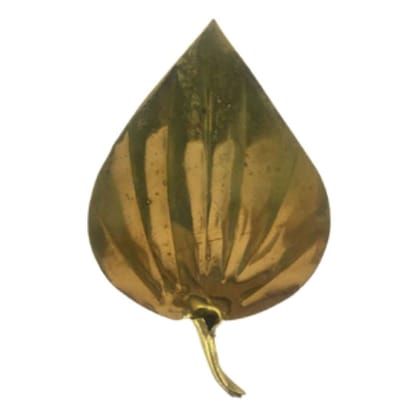 MAYAPURI Pital Paan Patta or Brass Betel Leaf Used in Worship of Lakshmi (Pack of 1)