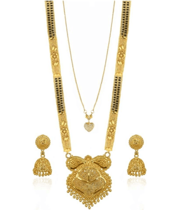 Brass Gold-plated Jewel Set  (Gold)