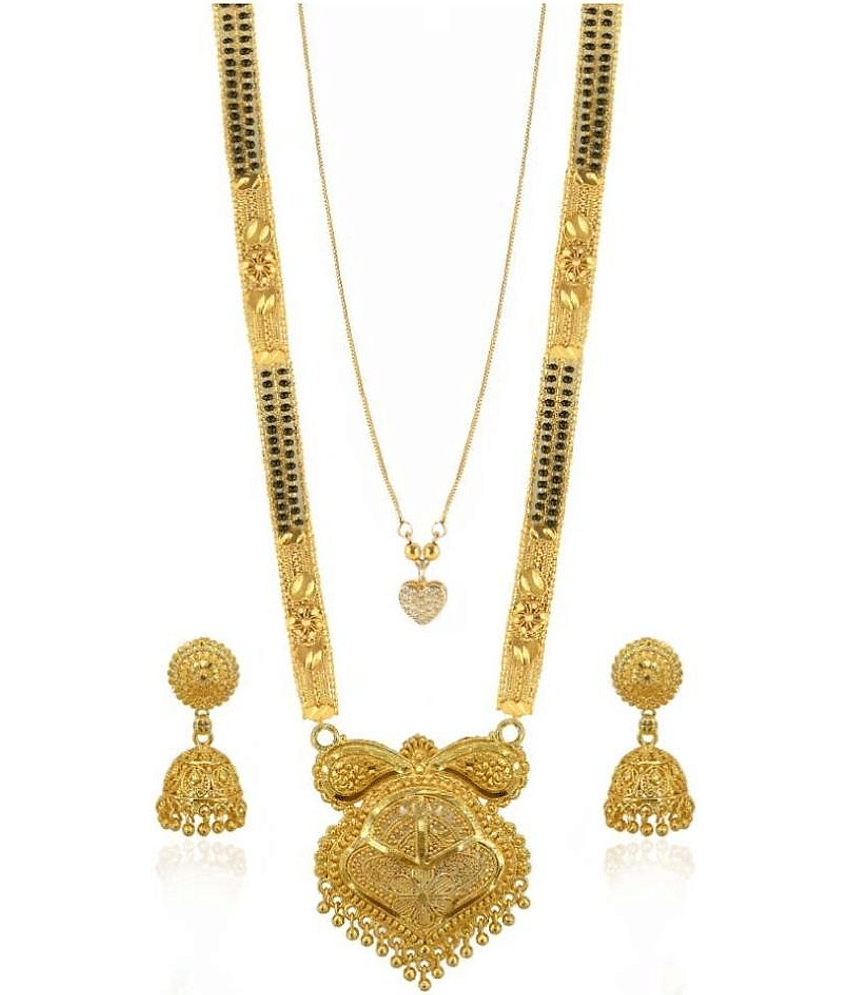Brass Gold-plated Jewel Set  (Gold)