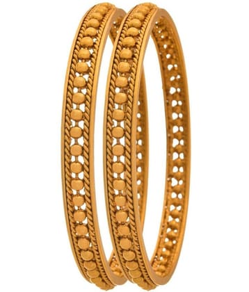 JFL - Jewellery For Less Gold Bangle ( Pack of 2 )