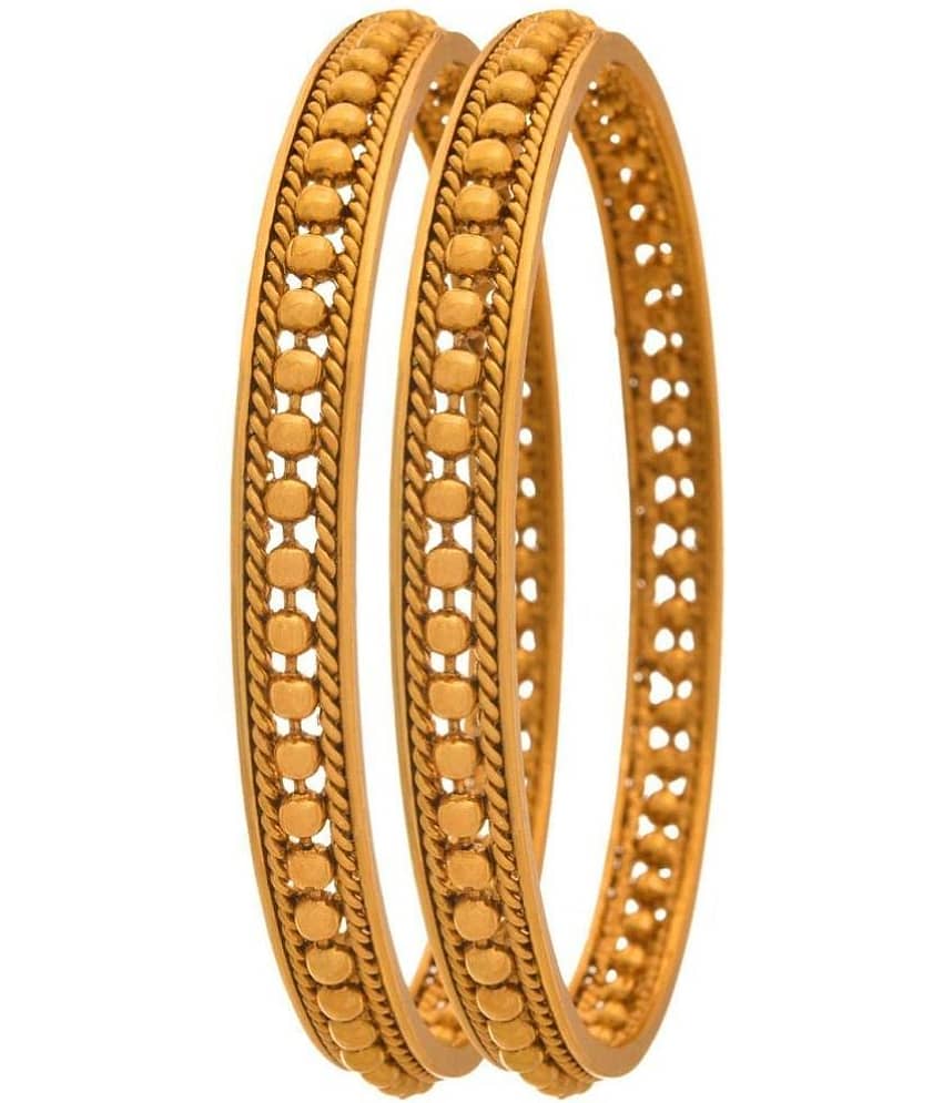 JFL - Jewellery For Less Gold Bangle ( Pack of 2 )