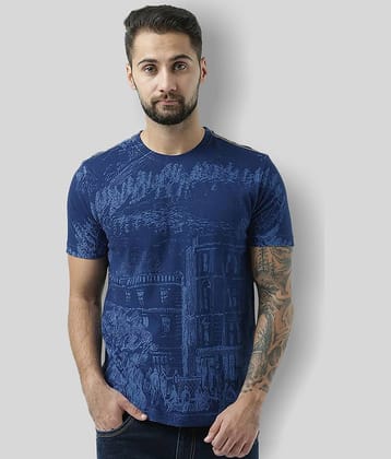 Huetrap Pack of 1 Cotton Regular Fit Men's T-Shirt ( Navy Blue )